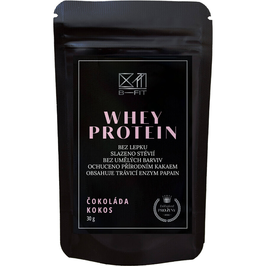 B-Fit Club Whey Protein Exclusive Ciocolată - nucă de cocos 30 g