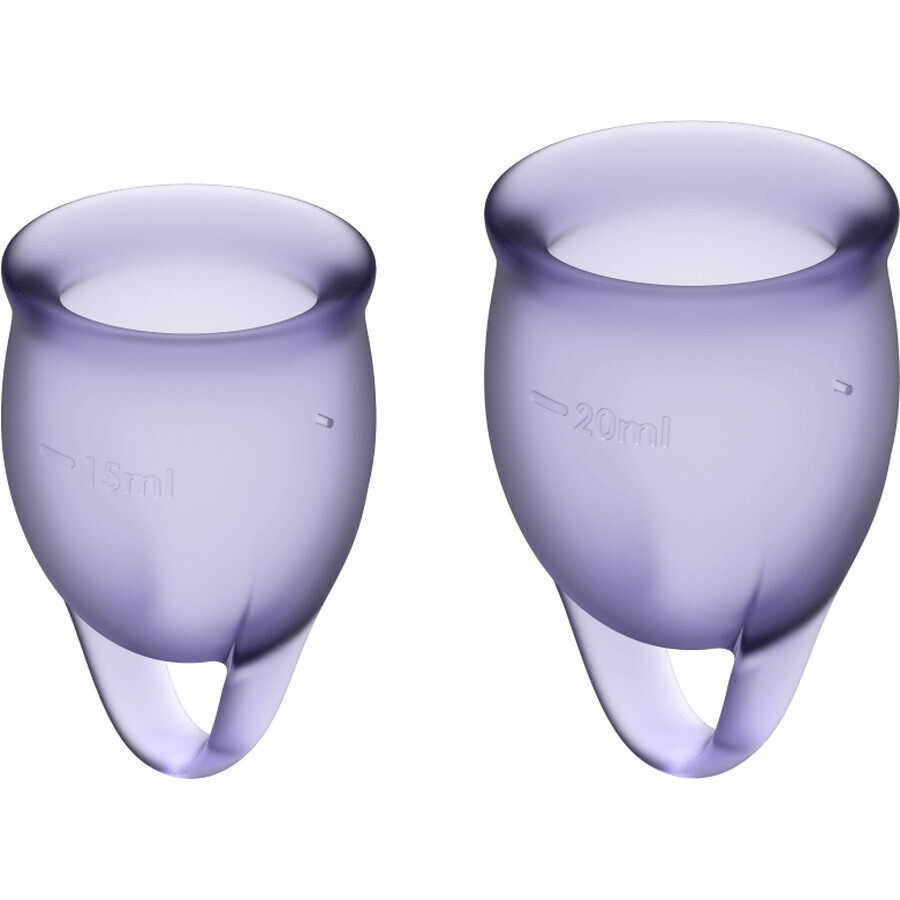 Coppette mestruali Satisfyer Feel confident viola 2 pezzi