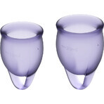 Coppette mestruali Satisfyer Feel confident viola 2 pezzi Coppette mestruali Satisfyer Feel confident viola 2 pezzi