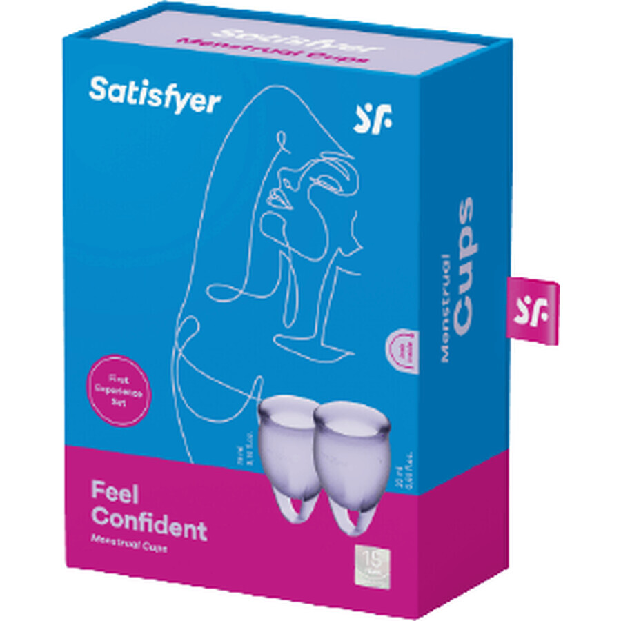 Coppette mestruali Satisfyer Feel confident viola 2 pezzi