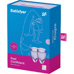 Coppette mestruali Satisfyer Feel confident viola 2 pezzi Coppette mestruali Satisfyer Feel confident viola 2 pezzi