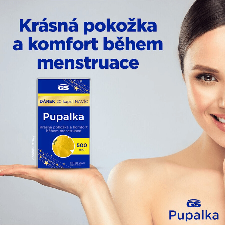 GS Pupalka 500 mg, 90 + 20 capsule