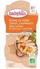 Babybio menu potatoes with mashed tomatoes, mushrooms and veal 2 x 200 g