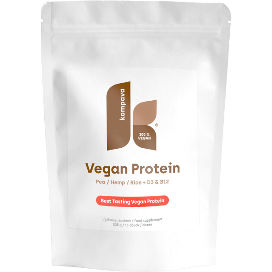 Kompava Vegan Protein ciocolată/ scorțișoară 525 g