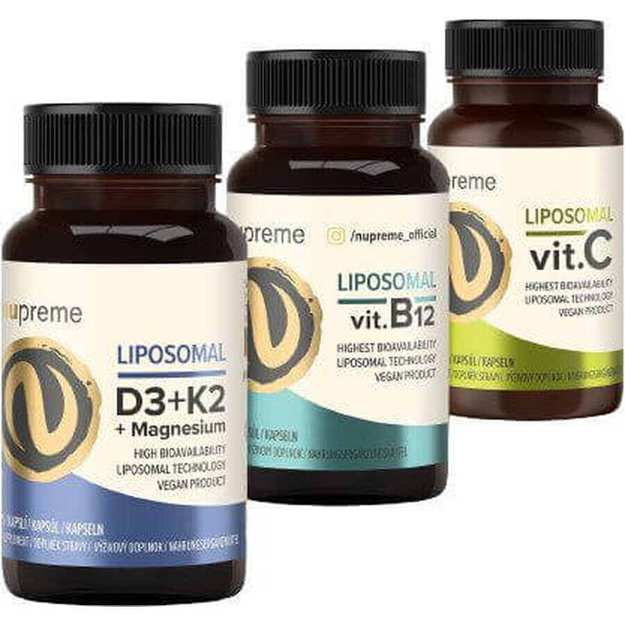 Nupreme Lipozomal C + B12 + D3/K2 90 Kapseln