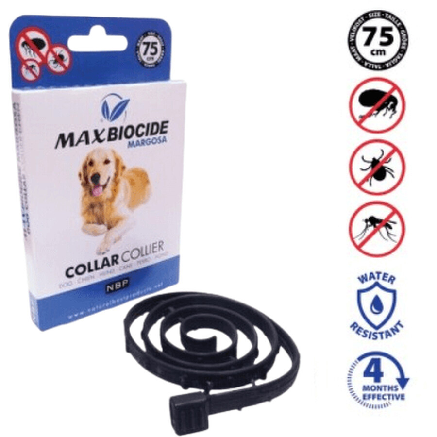 Max Biocide Margosa Collar DOG, Collar for dogs 75 cm