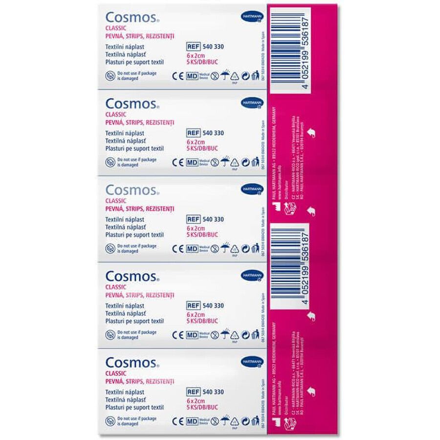 Hartmann Cosmos patchs fixed strips 60x20mm 5 pcs