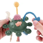 Jouet sensoriel en silicone Petite&Mars - Planète folle Vert brumeux 10m+.