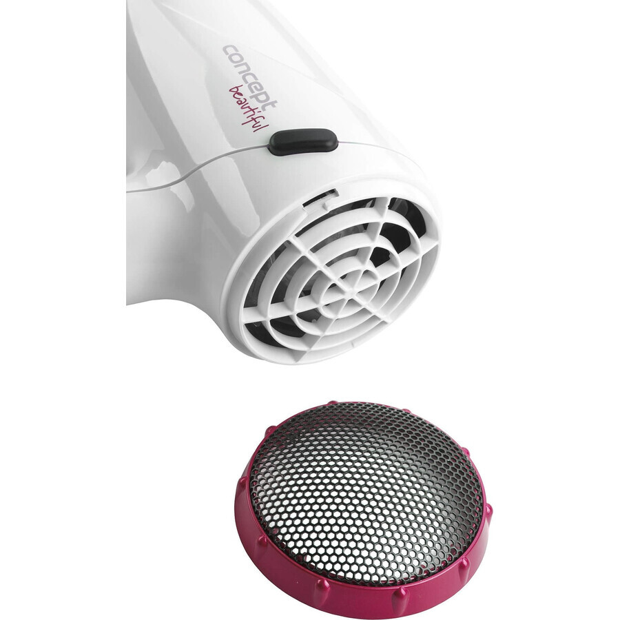 Concept Secador de pelo VV5740 Beautiful 1500W blanco + rosa