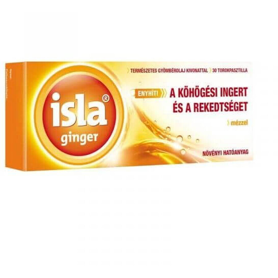 Pastilles Isla pour le cou au gingembre 30 pastilles