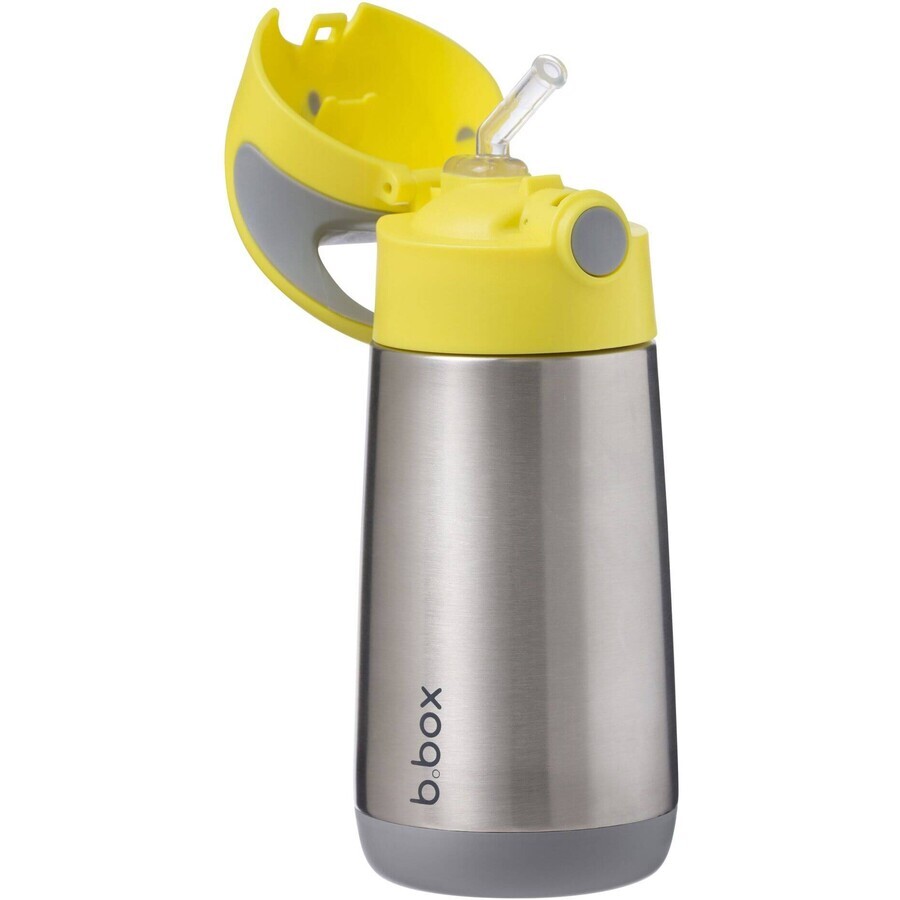 B. box Drinking thermos with yellow/grey straw 350 ml