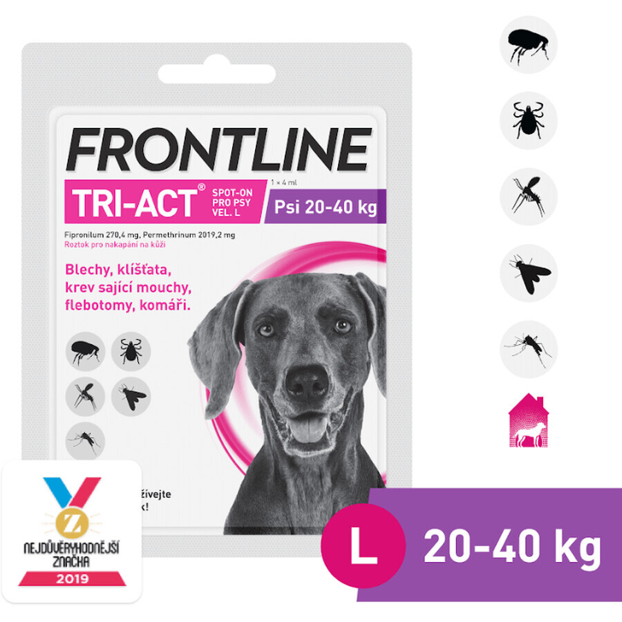 Frontline Tri-Act Spot-On per cani L terra 4 ml