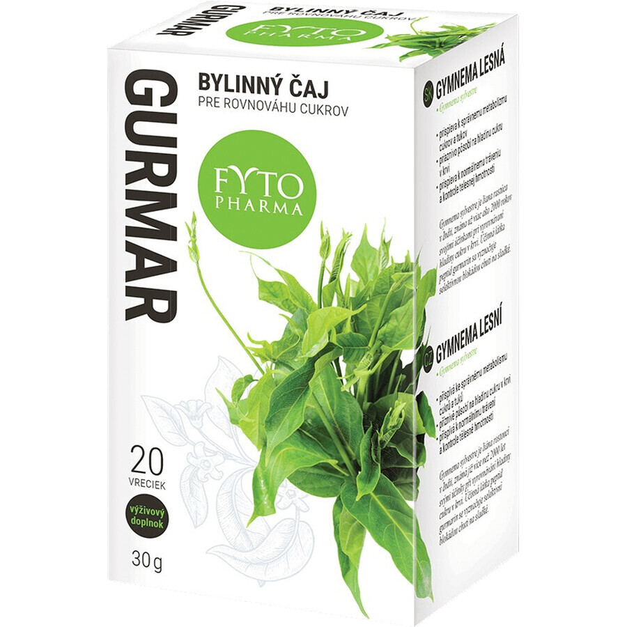 Phytopharma Thé Gurmar, portionné 20 x 1,5 g