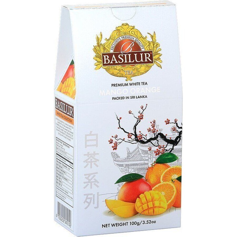 Basilikum Basilikum Weißer Tee Mango Orange Orange Papier