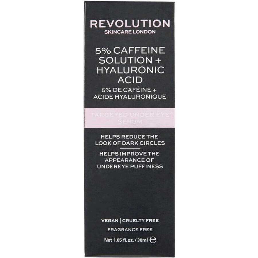 Revolution Skincare Sérum ciblé pour le contour des yeux - 5% Caffeine Solution + Acide Hyaluronique Sérum pour le contour des yeux 30 ml