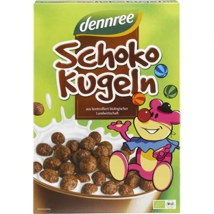 Crunchy chocolate balls Eco, 250 gr, Dennree
