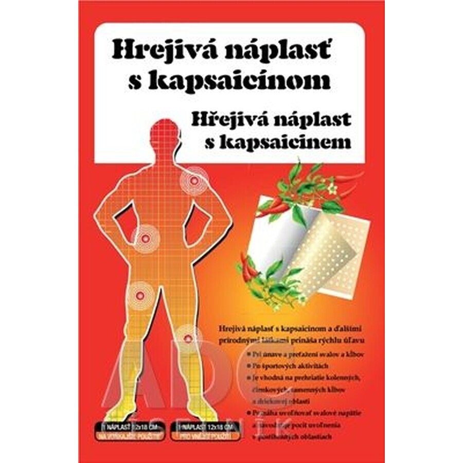 Heilkräuter Heilendes Wärmepflaster mit Capsaicin 12 x 18 cm Massage