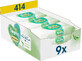 Pampers Harmonie New baby Aloe Vera, salviette detergenti per bambini 9 x 46 pz.
