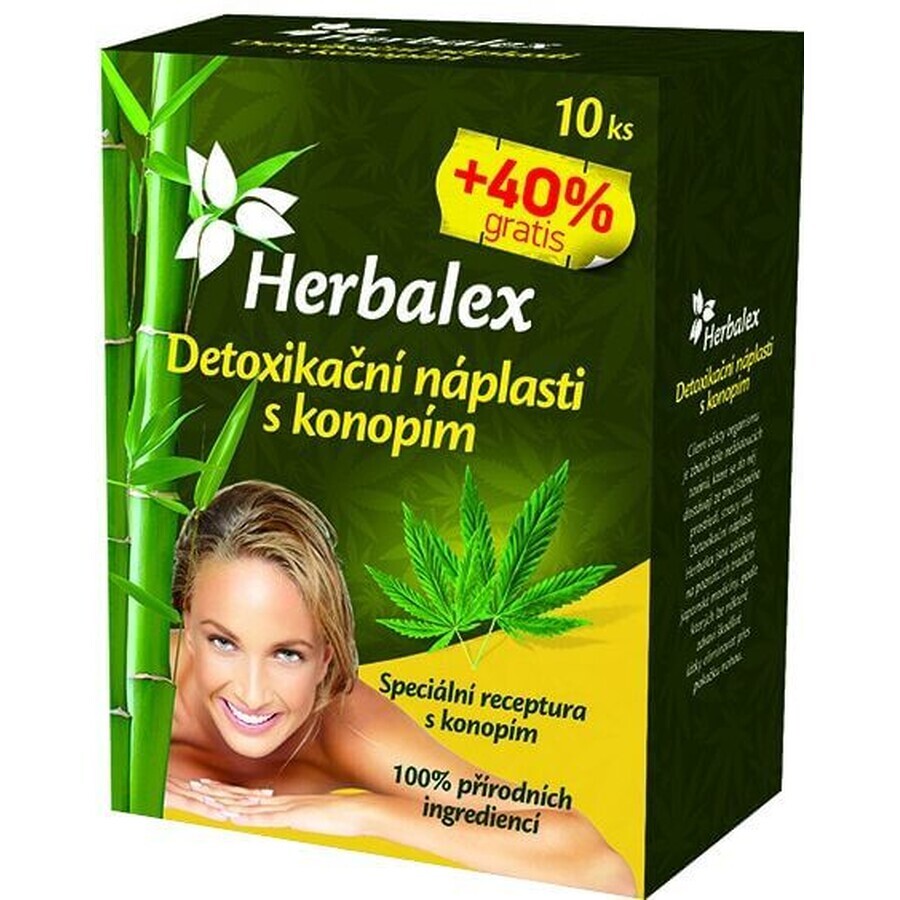 Herbalex detox patches with hemp 40% free 14 pieces
