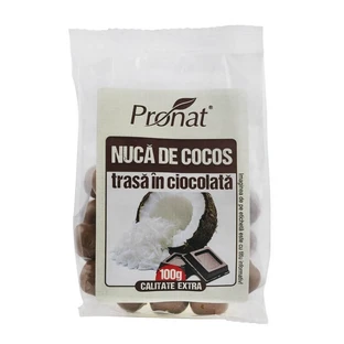 Kokosballetjes omhuld met melkchocolade, 100 gr, Pronat