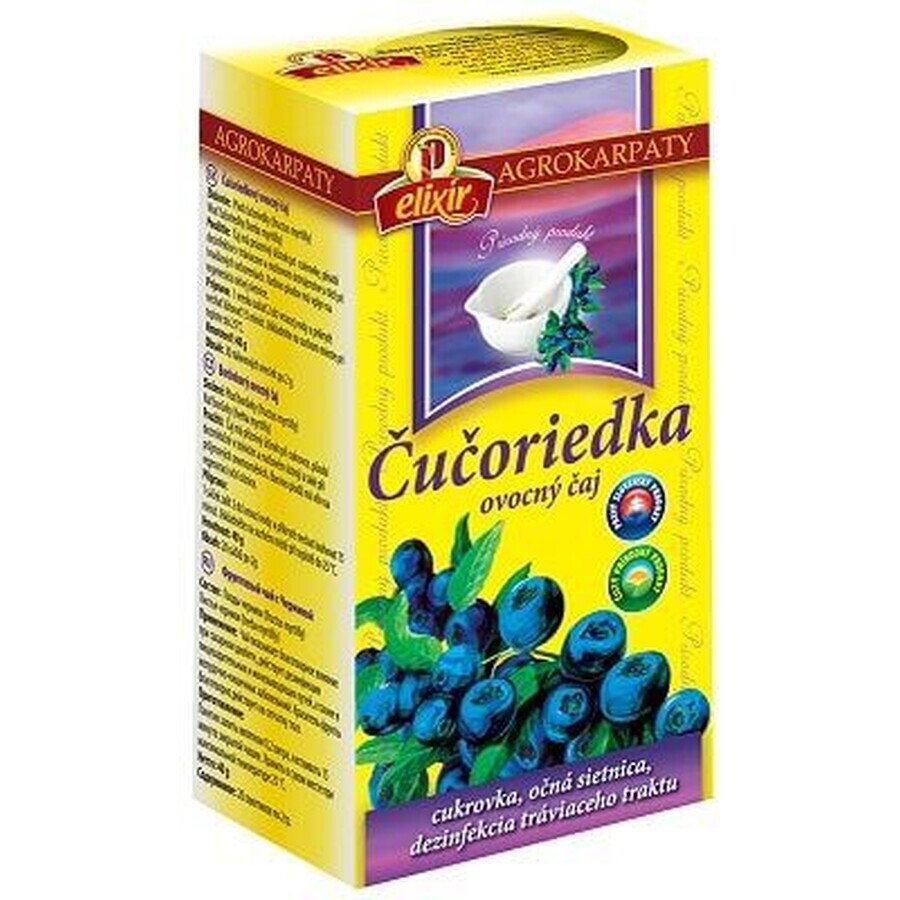Agrocarpaty Mirtillo puro tè naturale alla frutta 20 x 2 g