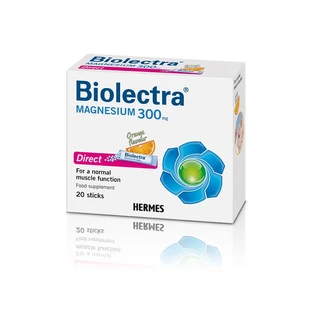 Biolectra Magnésium 300 mg direct avec arôme d'orange, 20 sachets, Hermes Arzneimittel