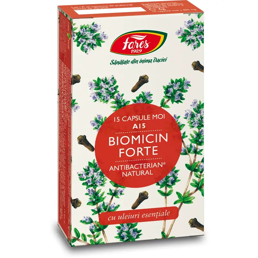 Biomicina Forte A15, 15 capsule, Fares