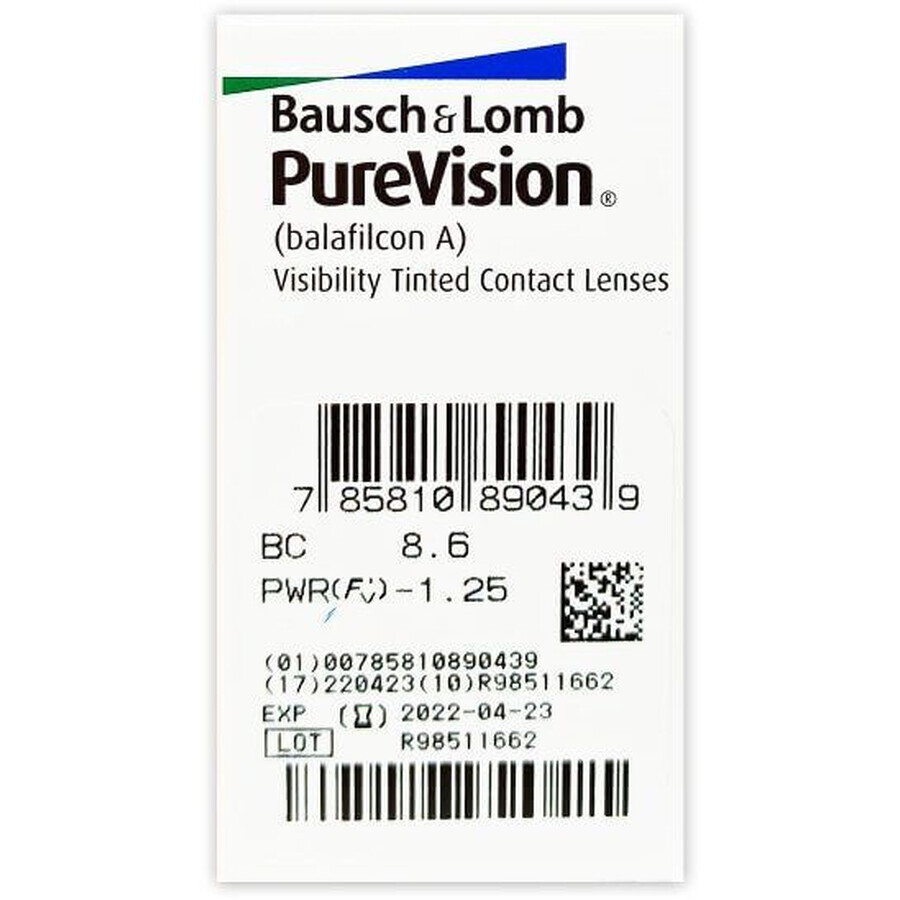 Bausch & Lomb PureVision monthly contact lenses -6,00 6 pcs