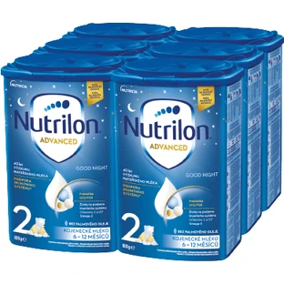 Nutrilon 2 Good Night follow-up lait en poudre pour une bonne nuit de sommeil. 6 x 800 g