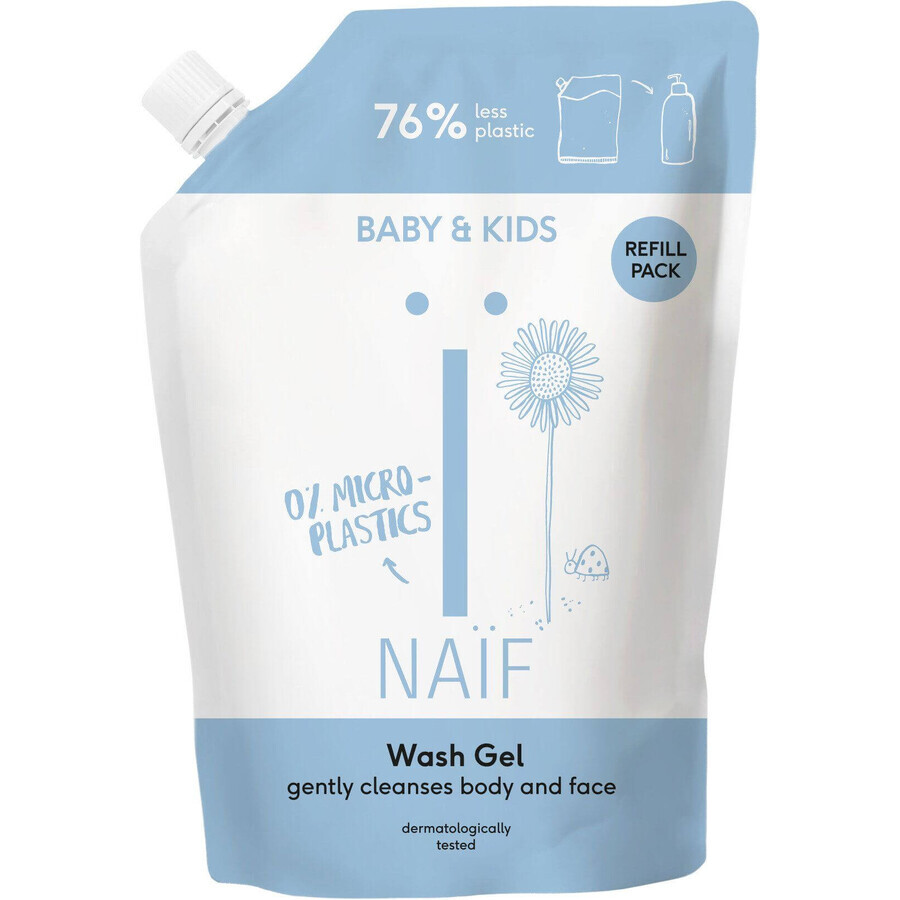 NAÏF Reinigings- en Wasgel voor Kinderen en Baby's Navulling 500 ml