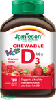 Jamieson Vitamine D3 Kids 400IU Zuigtabletten met aardbeiensmaak voor kinderen 100 tabletten