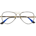 Glassa Gafas de protección contra la luz azul PCG 09, dioptría: +0,50, negras y doradas Glassa Gafas de protección contra la luz azul PCG 09, dioptría: +0,50, negras y doradas