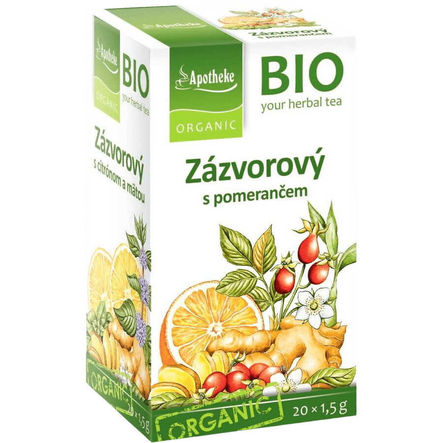 Apotheke Organic Té de jengibre con naranja 20 x 1,5 g