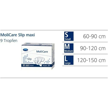 Molicare Slip Maxi 9 drops, size L (120-150cm), 14 pcs