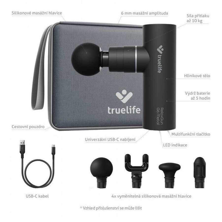 TrueLife RelaxGun G6 metal massage gun