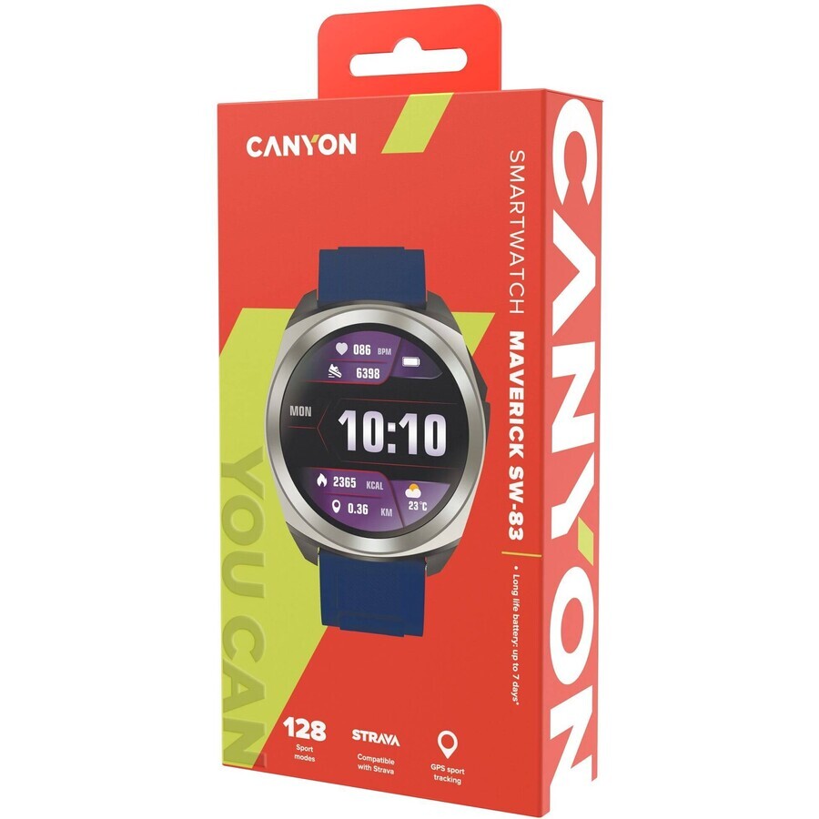 Canyon Maverick SW-83 silver smart watch