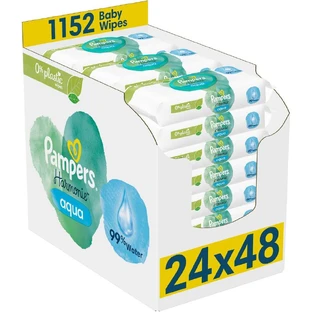 Pampers Harmonie Aqua Plastic Free Wet Wipes 24 x 48 pcs