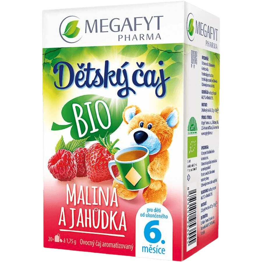Megafyt Organic Raspberry and Strawberry Children's Tea 20 x 1.75 g