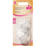NIP Succhietto ortodontico, anatomico, in silicone, M, 6m+ 2 pz. NIP Succhietto ortodontico, anatomico, in silicone, M, 6m+ 2 pz.
