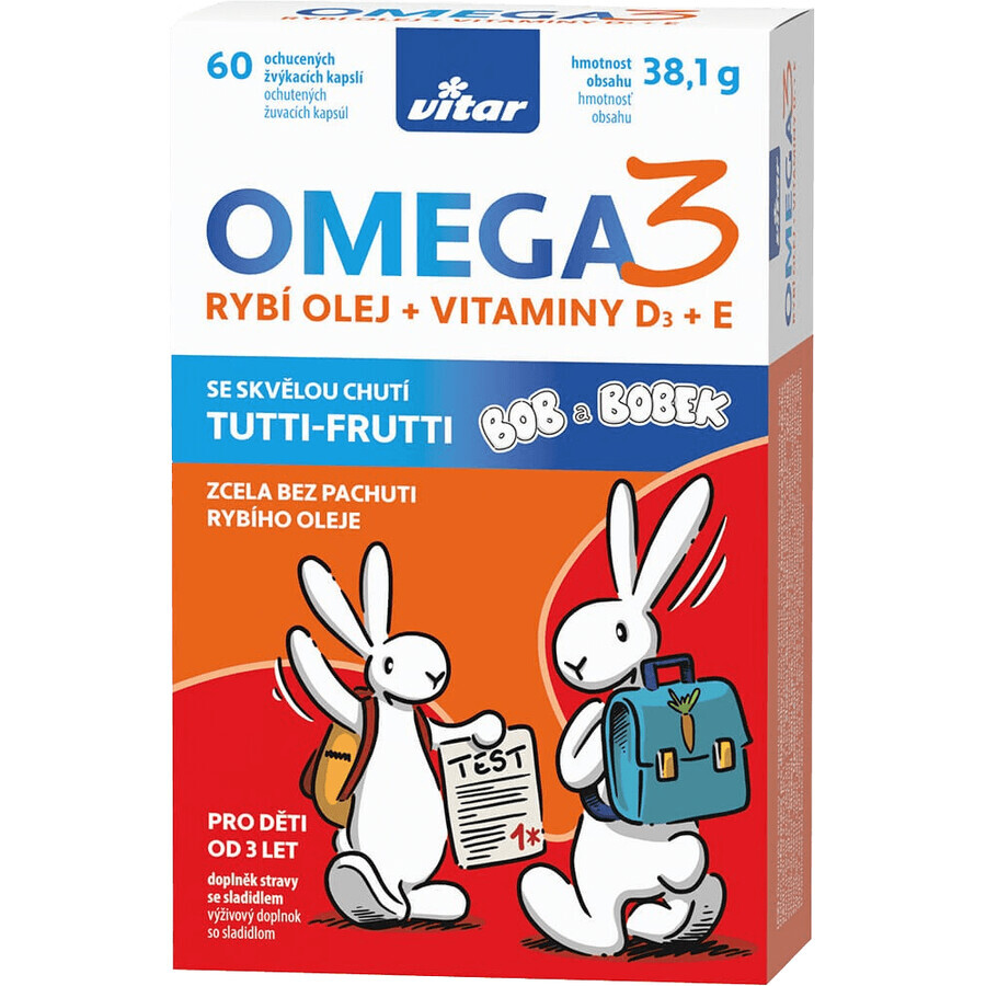 Vitar Kids Omega 3 + Vitamin D + Vitamin E 60 Kapseln