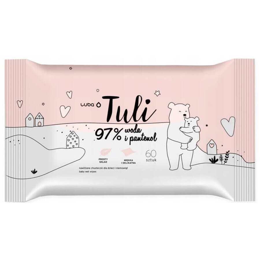 Luba Tuli Baby-Feuchttücher mit 97% Wasser und Panthenol 60 Stück