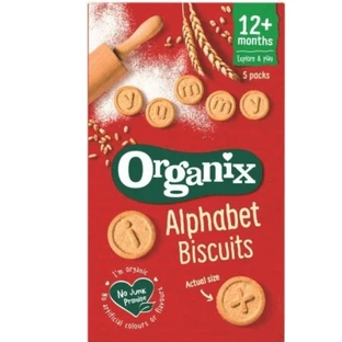 Bio-Kekse Alphabet Goodies, +12 Monate, 5x 25 g, Organix