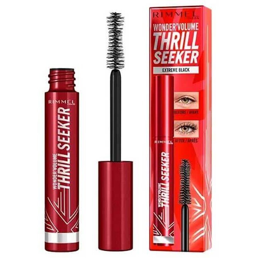 Rimmel London Wonder Volume Thrill Seeker Extreme Black Volume e allungamento Mascara Extreme Black 8ml