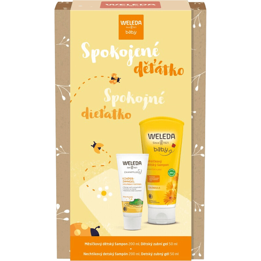Set șampon pentru copii Weleda Satisfied + gel de dinți