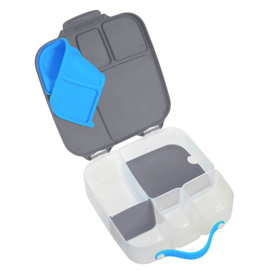 B.box Snackbox groot grijs/blauw 2 l
