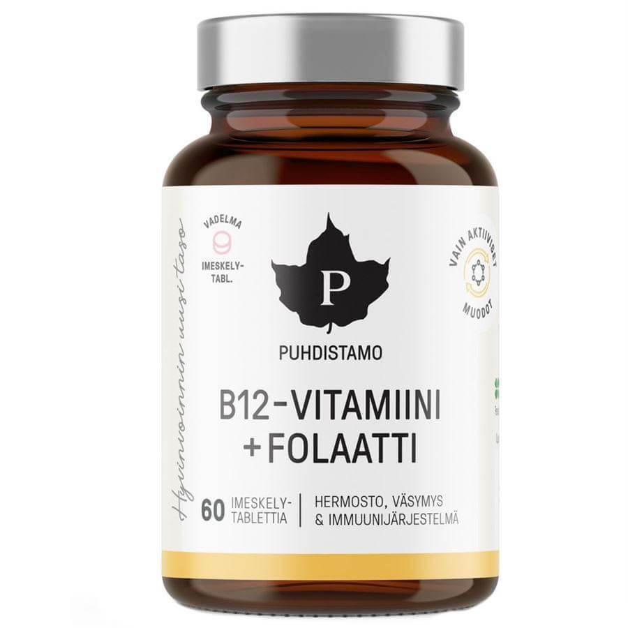 Puhdistamo Vitamina B12 Folato, lampone 60 pillole