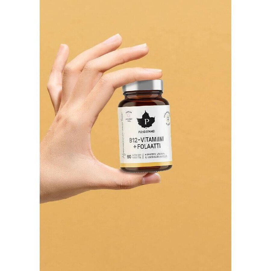 Puhdistamo Vitamina B12 Folato, lampone 60 pillole