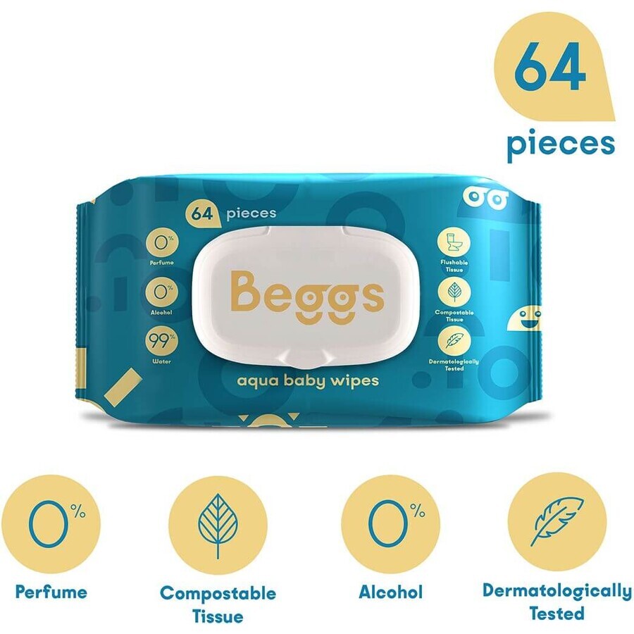 Beggs Lingettes humides 64 pcs