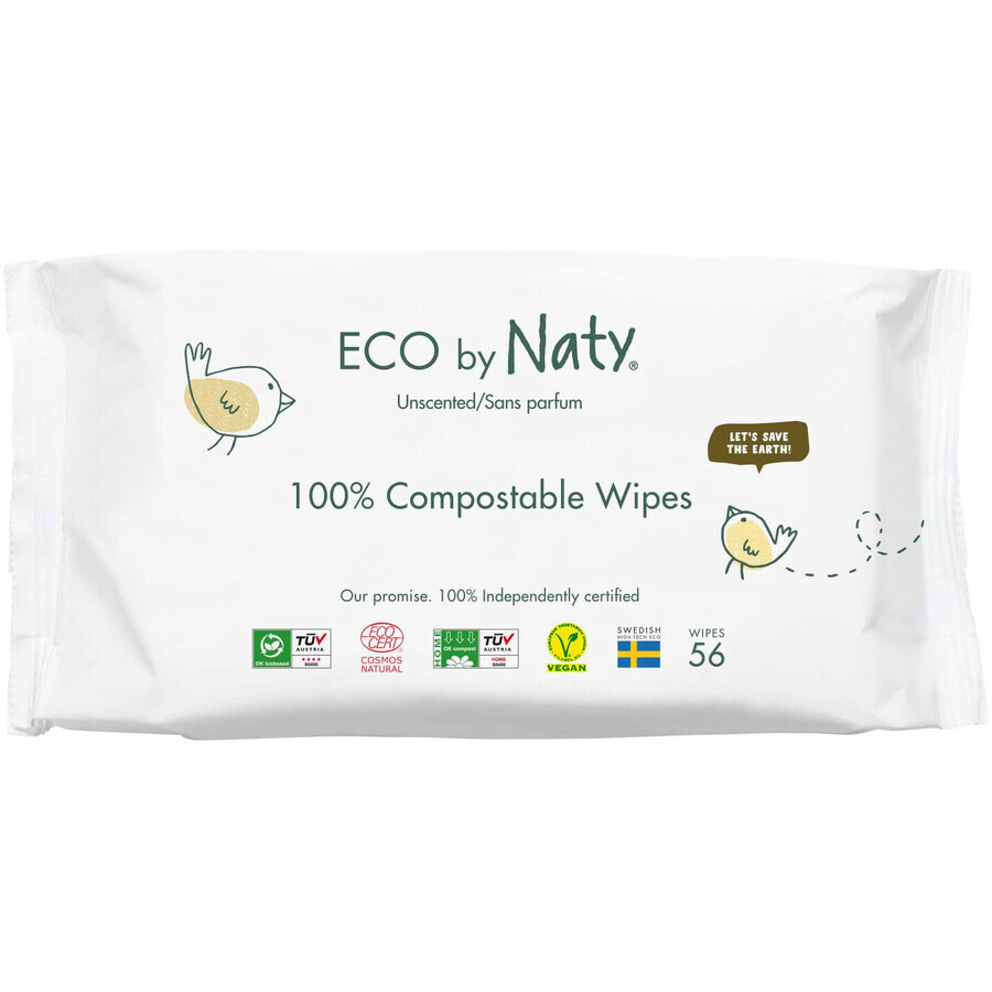 Buy Eco by Naty Eco Sensitive Unscented Wet Wipes 56 pieces Eco by Naty Eco Sensitive Unscented Wet Wipes 56 pieces