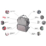 Mochila cambiador Canpol bebés Lady Mum gris Mochila cambiador Canpol bebés Lady Mum gris